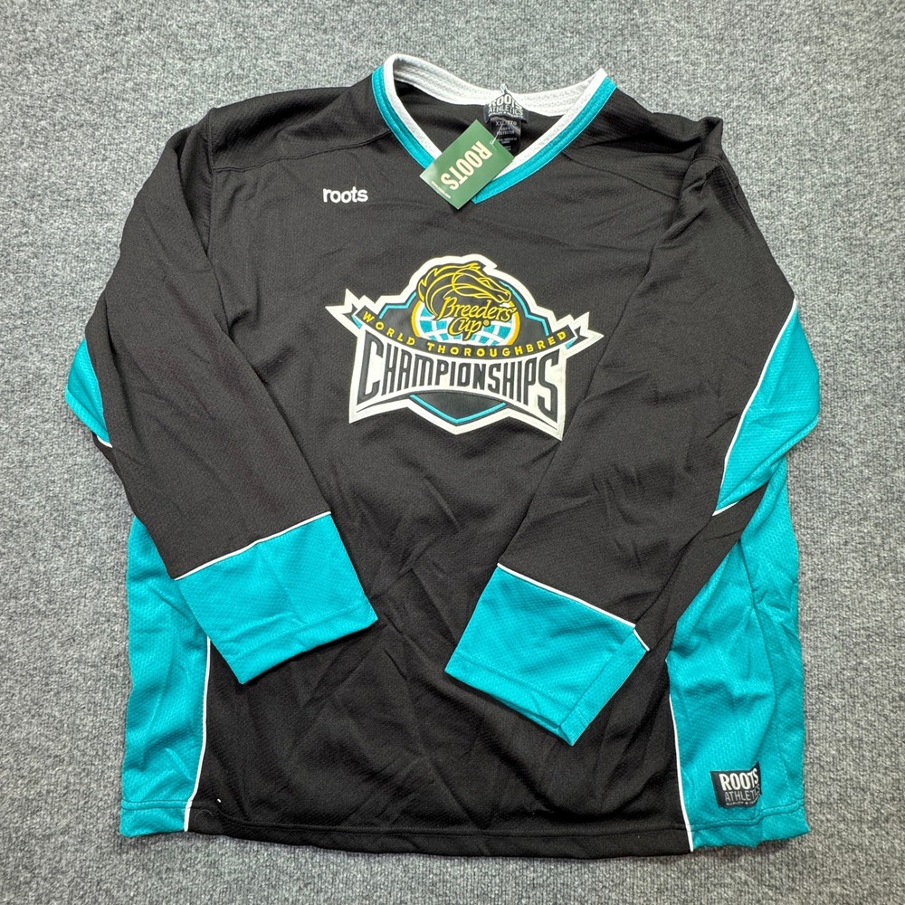 Roots 2002 Breeders Cup World Championships Jersey Mens XXL Black Athletics Wear